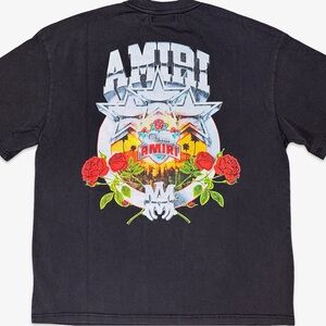 AMIRI Black Tee with Vibrant Graphic